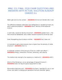 MNG 331 FINAL 2026 EXAM QUESTIONS AND ANSWERS WITH ACTUAL SOLUTION ALREADY GRADED A+