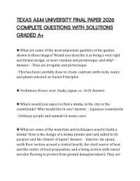 TEXAS A&M UNIVERSITY PRACTICE SOLUTION 2026 QUESTIONS WITH ANSWERS GRADED A+