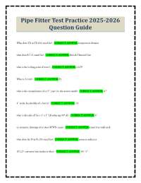 Pipe Fitter Test Practice 2025-2026 Question Guide