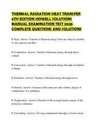 THERMAL RADIATION HEAT TRANSFER 6TH EDITION HOWELL SOLUTIONS MANUAL EXAMINATION TEST 2026