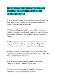 TECHNOLOGY EDUCATION PRAXIS 5051 MIDTERM EXAMINATION BANK 2026 COMPLETE SOLVED
