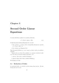 Second Order Linear Differential Equations: Theory, Methods, and Solved Examples