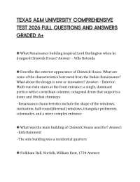 TEXAS A&M UNIVERSITY COMPREHENSIVE TEST 2026 FULL QUESTIONS AND ANSWERS GRADED A+