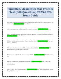 Pipefitter/Steamfitter Star Practice Test (800 Questions) 2025-2026 Study Guide