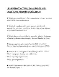 UPS HAZMAT ACTUAL EXAM PAPER 2026 QUESTIONS ANSWERS GRADED A+