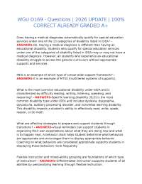 WGU D169 - Questions | 2026 UPDATE | 100% CORRECT ALREADY GRADED A+