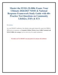 2026 FEMA IS-800c Exam Prep: NIMS & NRF Practice Test & Study Guide