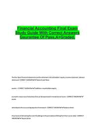 Financial Accounting Final Exam Study Guide With Complete Answers Guaranteed Pass 2026