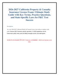 2026 CA Property & Casualty License Exam Study Guide & Practice Test