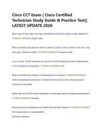 Cisco CCT Exam | Cisco Certified Technician Study Guide & Practice Test|| LATEST UPDATE
