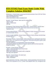 DTS ST5102 Final Exam Study Guide With Complete Solution 2026/2027
