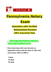 PA Notary Exam 3 Prep | Public & Administrative Law Questions & Verified Answers