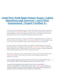 2026 New York State Notary Exam | Latest Questions and Answers | 100% Pass Guaranteed