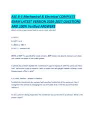 ASE B-5 Mechanical & Electrical COMPLETE EXAM LATEST VERSION 2026-2027 QUESTIONS AND 100%