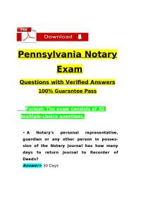 Pennsylvania Notary Exam Prep | Public & Administrative Law Questions & Answers