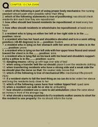 CNA Chapter 10 Exam Guide: Positioning, Transfers & Ambulation Q&A