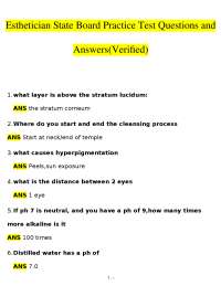 Esthetician State Board Practice Test Q&A (Verified) | PDF