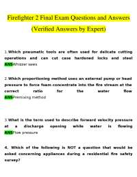 Firefighter 2 Final Exam Questions and Answers – Verified by Expert PDF