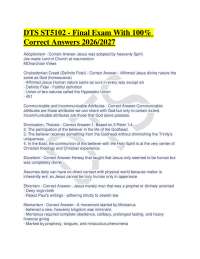 DTS ST5102 - Final Exam With 100% Correct Answers 2026/2027