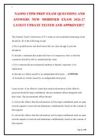 NASPO CPPB PREP EXAM QUESTIONS AND ANSWERS NEW MODIFIED EXAM 2026-27 LATEST UPDATE