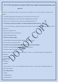 PN VATI Comprehensive Predictor 2026 Green Light Exam Study Questions and answers