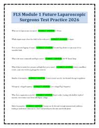 FLS Module 1 Future Laparoscopic Surgeons Test Practice 2026