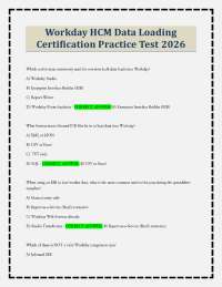 Workday HCM Data Loading Certification Practice Test 2026