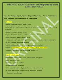 NUR 2063 / NUR2063: Essentials of Pathophysiology Exam 2 (Latest 2025 / 2026)