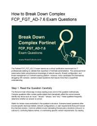 How to Break Down Complex FCP_FGT_AD-7.6 Exam Questions