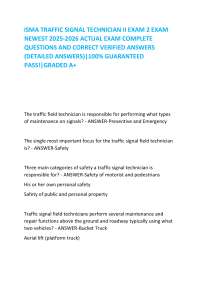 ISMA TRAFFIC SIGNAL TECHNICIAN II EXAM 2 EXAM NEWEST 2025-2026 ACTUAL EXAM COMPLETE QUES