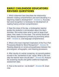 EARLY CHILDHOOD EDUCATORS REVISED QUESTIONS