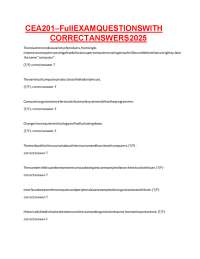 Civil Engineering / Construction Engineering / CEA 201 Final Exam