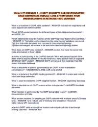CCNA 3 V7 MODULES 1 – 2 OSPF CONCEPTS AND CONFIGURATION EXAM ANSWERS (W MODULE 1 AND 2