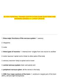ACTION Personal Trainer Certification Study Guide - Nervous System, Biomechanics, Fitness