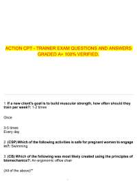 Personal Trainer CPT Exam Study Guide – 100 Practice Questions with Answers for NASM ACE