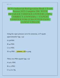 RETA Industrial Refrigeration Book 1 Exam 2025/2026 | 200 Verified Questions and Answers