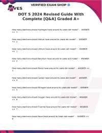 Dot 1 FMCSA 2026 Revised Guide With Complete Questions And Answers Graded A+ | 5 of 6 |