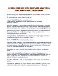 LE EECS 1520 NEW WITH COMPLETE SOLUTIONS 100% VERIFIED LATEST UPDATE!!