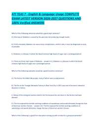 ATI TEAS 7 - English & Language Usage COMPLETE EXAM LATEST VERSION 2026-2027 QUESTIONS AND
