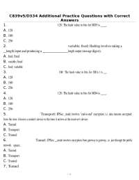 C839v5/D334 Additional Practice Questions with Correct Answers
