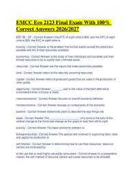 EMCC Eco 2123 Final Exam With 100% Correct Answers 2026/2027