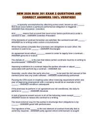 NEW 2026 BUSI 301 EXAM 2 QUESTIONS AND CORRECT ANSWERS 100% VERIFIED!!