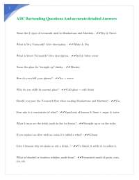 ABC Bartending Questions and accurate detailed Answers