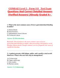 COMSAE Level 2 – Form 111 Test Exam Questions And Correct Detailed Answers (Verified