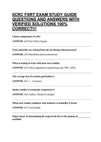 IICRC FSRT Fire & Smoke Restoration Technician Exam Questions with Verified Solutions PDF