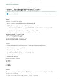 ACCOUNTING CRASH COURSE EXAM V4 FROM WALL STREET PREP ACTUAL EXAM QUESTIONS AND CORRECT AN