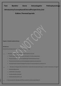 Test Bankfor Davis Advantagefor Pathophysiology: IntroductoryConceptsandClinicalPerspecti