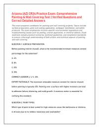 Arizona (AZ) CR34 Practice Exam: Comprehensive Painting & Wall Covering Test | Qs and As