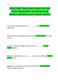 IICRC FSRT Fire & Smoke Restoration Technician Exam Study Guide PDF 2026 – Complete Questi