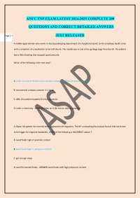 ANCC FNP EXAM LATEST 2024-2025 COMPLETE 200 QUESTIONS AND CORRECT DETAILED ANSWERS JUST